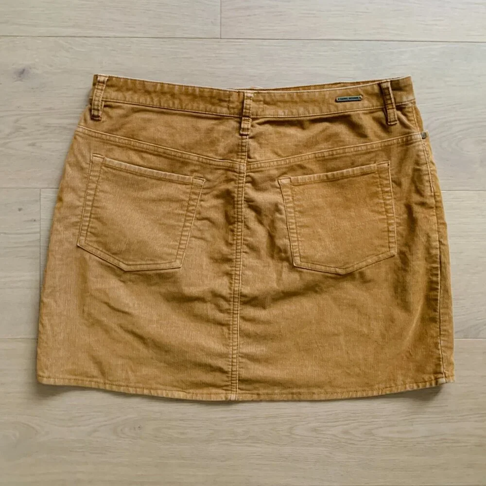 SOLD Carve Designs Maui Corduroy Mini Skirt Honey Goldenrod Womens 10 Cotton_10